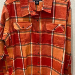 Northern Expedition women’s Plaid Flannel Button-Up Shirt Red Size L FREE GIFT